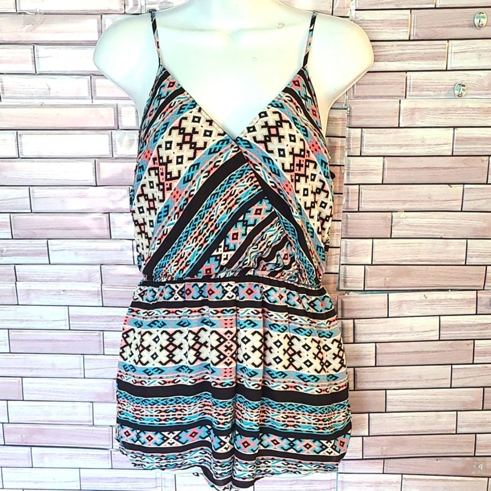 AZTEC print Forever 21 Size Medium Romper.